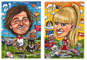 21st Birthday Gift Caricatures