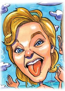 birthday gift caricature for a young woman