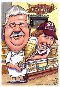 caricature couple bakers by Spratti