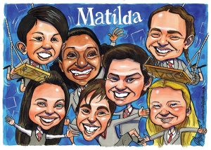 farewell caricature of kids from Matilda